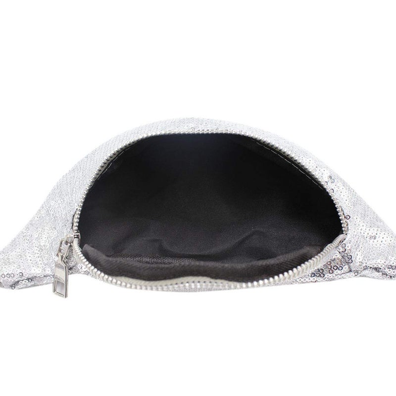 Eilova Bling Sequins Fanny Waist Pack Glitter Shoulder Chest Bag with Adjustable Belt for Women Girl - Image 5